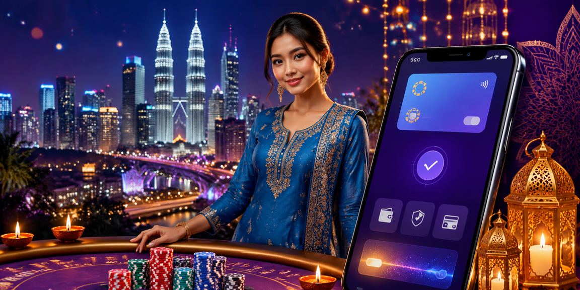 Pengguna wanita Malaysia berpakaian baju kurung menggunakan kasino mudah alih 7723
